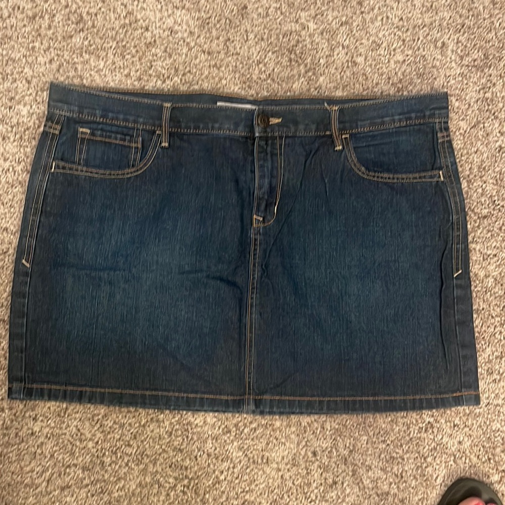 Vintage 2008 Old Navy Denim Mini Skirt Sz 16